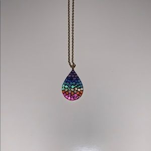 Nicole Kwon colorful teardrop necklace